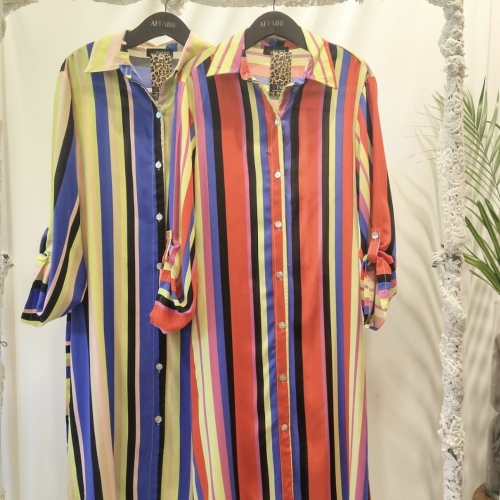 Chemise rayado voile rayon
